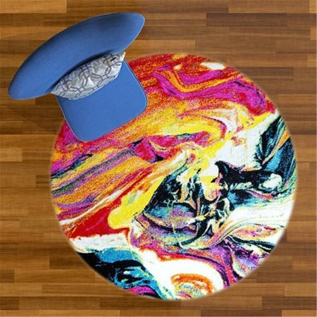 HOME DYNAMIX 7 ft. 10 in. Splash Avant Round Area Abstract Rug Multicolor 769924449240